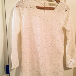 White Floral Long Sleeve Dress